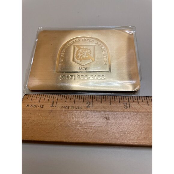 Massachusetts Rifle Association 1875 Metal Address Card Holder With Inserts - Picture 5 of 7